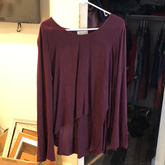 Cloth & Stone burgundy top - Picture 1 of 4